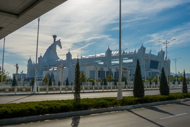 eines der Stadien in Ashgabat