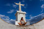 an der Christusstatue in Lubango