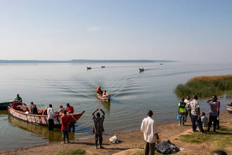 Fischer in Katwe am Lake Edward
