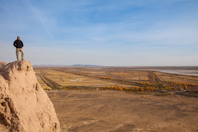 Blick vom Berg der Zoroastrier auf den Amudaria