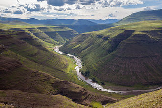 tolle Canyons in den Bergen Lesothos