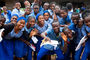 Freude und herzliche Begrüßung in einer nigerianischen Schule