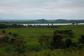Blick auf den Fluss Kongo