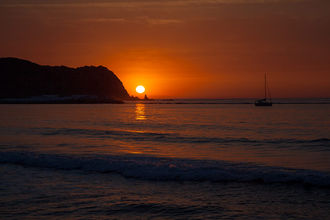 Sonnenuntergang in der Bucht von Cala Iris