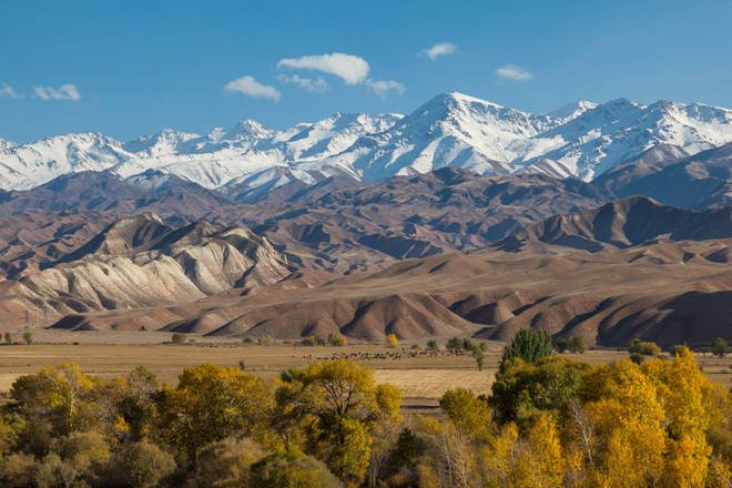herrlicher Herbst in Kirgisistan