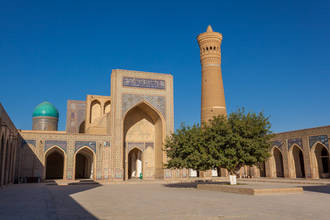 Minarett und Kalon Moschee in Buchara