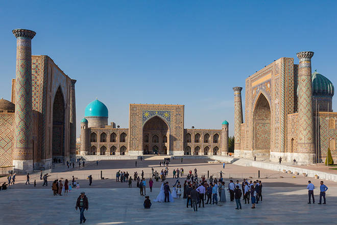 wunderschöner Registon Platz in Samarkand