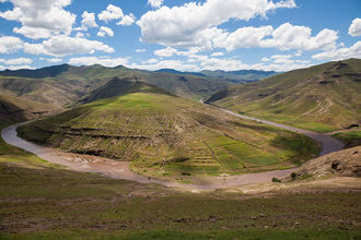 tolle Canyons in den Bergen Lesothos