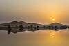 Romantischer Sonnenaufgang an den Umm al-Hish Wüstenseen