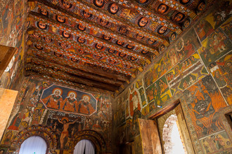 wunderschöne Wandmalereien in der Debre Berhan Selassie Kirche