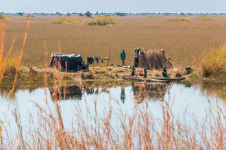Fischerkate in der Bengweulu Sumpfebene