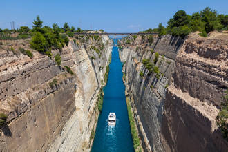 der schmale Kanal von Korinth