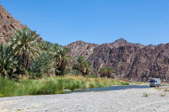 Fahrt durch das Wadi Al Abyadh