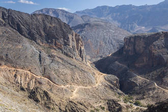 Steile Passagen zum Snake Canyon