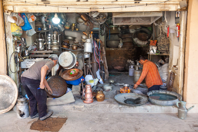 Traditionelles Handwerk in den Altstadtgassen von Yazd