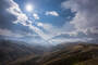 Wolken ziehen um den Gipfel des Sabalan