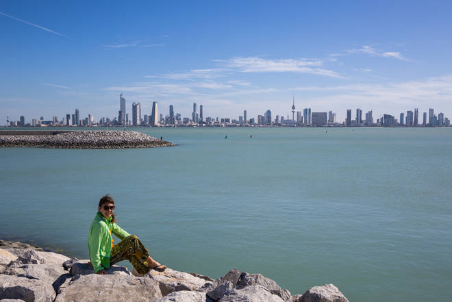 Blick auf die Skyline von Kuwait City