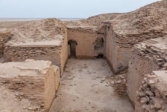 Ausgrabungsstätte in Uruk - Der Tempel der Salouquee