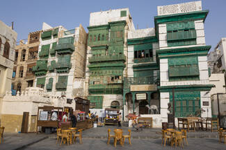 Historische Altstadt von Jeddah mit der berühmten Architektur