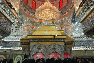 Heftiges Gedränge am Heiligen Schrein des Imam Hussein in Kerbala