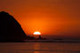 Sonnenuntergang in Cala Iris am Mittelmeer