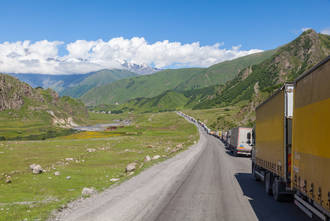 Trucker aus ganz Zentralasien - Opfer der aktuellen Politik